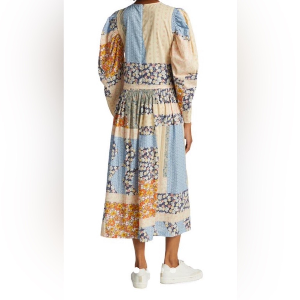 Floral Patchwork Midi Dress